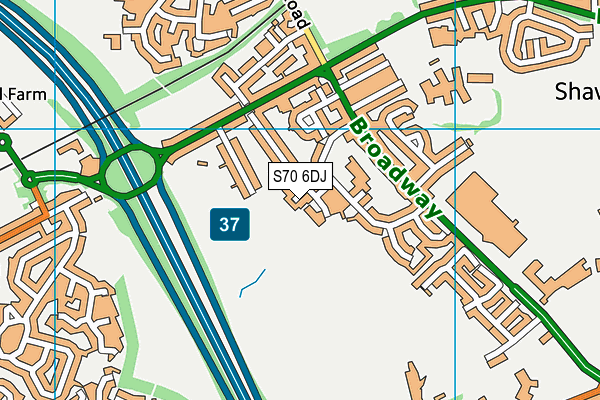S70 6DJ map - OS VectorMap District (Ordnance Survey) S70 6DJ map - OS VectorMap District (Ordnance Survey)