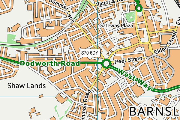 S70 6DY map - OS VectorMap District (Ordnance Survey) S70 6DY map - OS VectorMap District (Ordnance Survey)