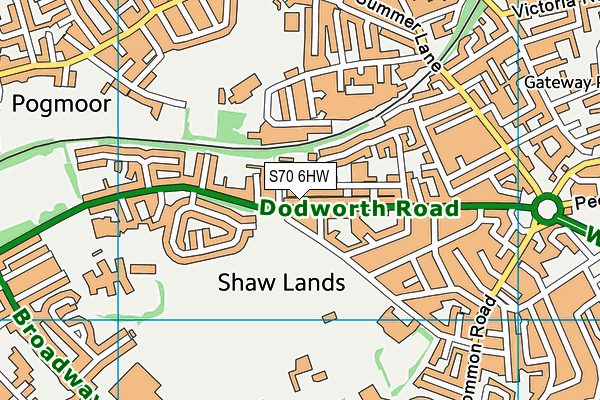 S70 6HW map - OS VectorMap District (Ordnance Survey) S70 6HW map - OS VectorMap District (Ordnance Survey)