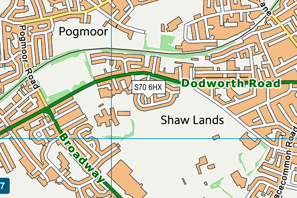 S70 6HX map - OS VectorMap District (Ordnance Survey) S70 6HX map - OS VectorMap District (Ordnance Survey)