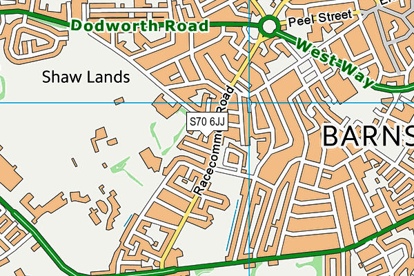 S70 6JJ map - OS VectorMap District (Ordnance Survey) S70 6JJ map - OS VectorMap District (Ordnance Survey)