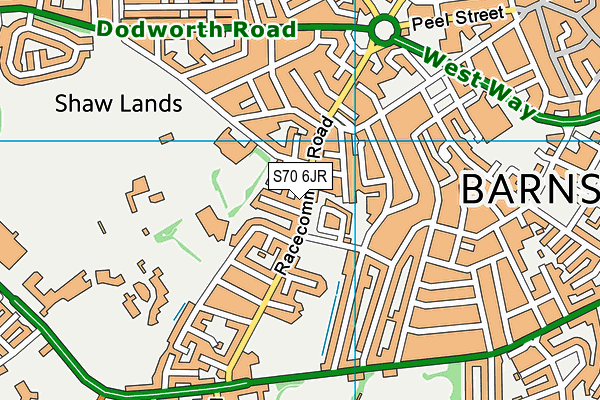S70 6JR map - OS VectorMap District (Ordnance Survey) S70 6JR map - OS VectorMap District (Ordnance Survey)