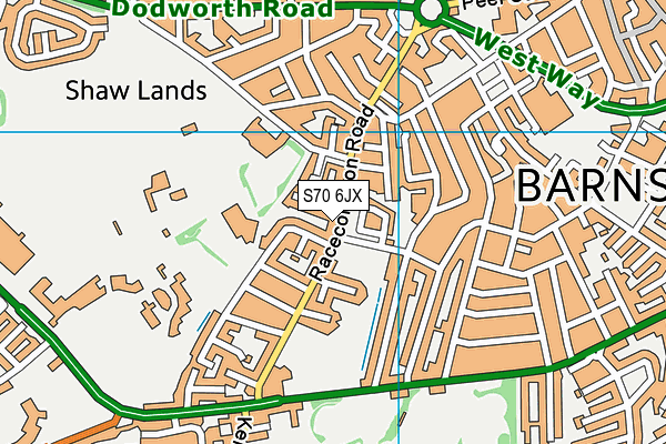 S70 6JX map - OS VectorMap District (Ordnance Survey) S70 6JX map - OS VectorMap District (Ordnance Survey)