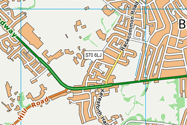 S70 6LJ map - OS VectorMap District (Ordnance Survey)