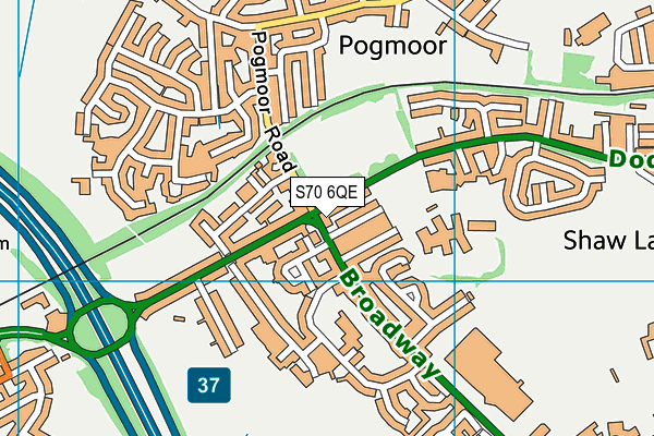 S70 6QE map - OS VectorMap District (Ordnance Survey) S70 6QE map - OS VectorMap District (Ordnance Survey)