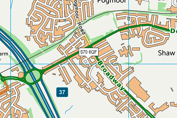 S70 6QF map - OS VectorMap District (Ordnance Survey) S70 6QF map - OS VectorMap District (Ordnance Survey)