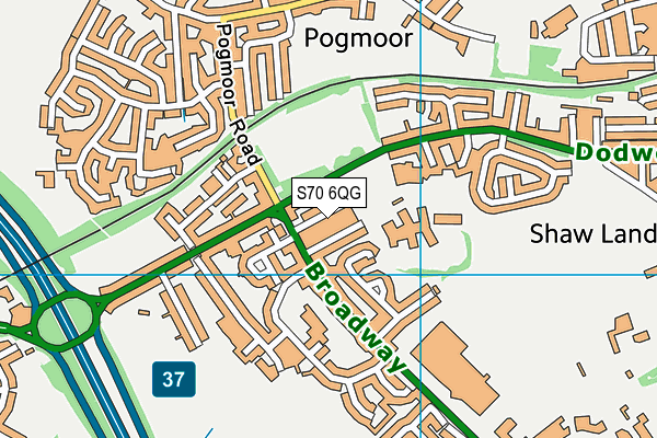 S70 6QG map - OS VectorMap District (Ordnance Survey) S70 6QG map - OS VectorMap District (Ordnance Survey)