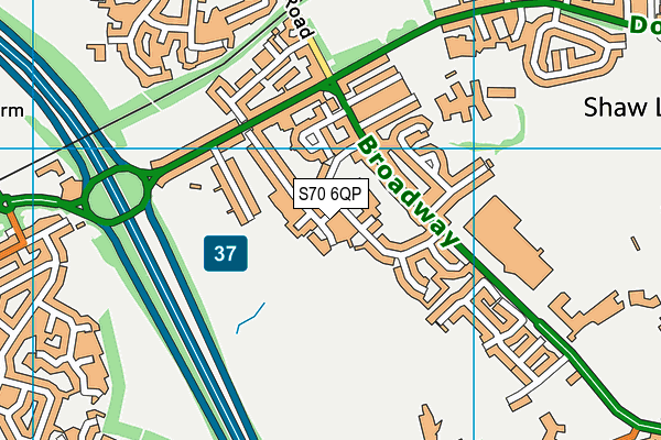S70 6QP map - OS VectorMap District (Ordnance Survey) S70 6QP map - OS VectorMap District (Ordnance Survey)