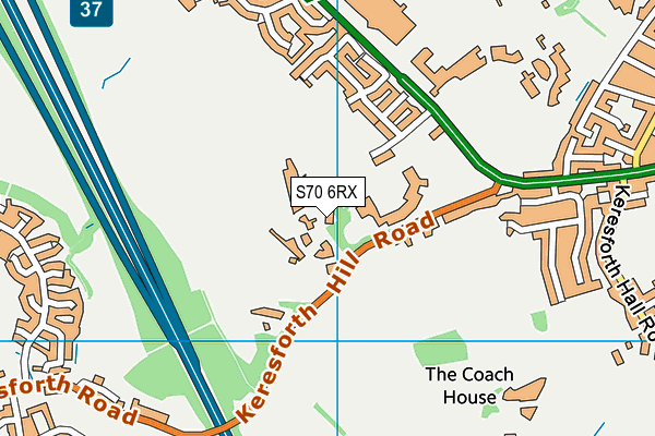 S70 6RX map - OS VectorMap District (Ordnance Survey) S70 6RX map - OS VectorMap District (Ordnance Survey)