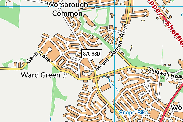 S70 6SD map - OS VectorMap District (Ordnance Survey) S70 6SD map - OS VectorMap District (Ordnance Survey)