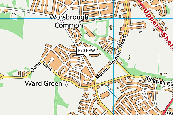 S70 6SW map - OS VectorMap District (Ordnance Survey) S70 6SW map - OS VectorMap District (Ordnance Survey)