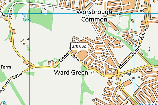 S70 6SZ map - OS VectorMap District (Ordnance Survey) S70 6SZ map - OS VectorMap District (Ordnance Survey)