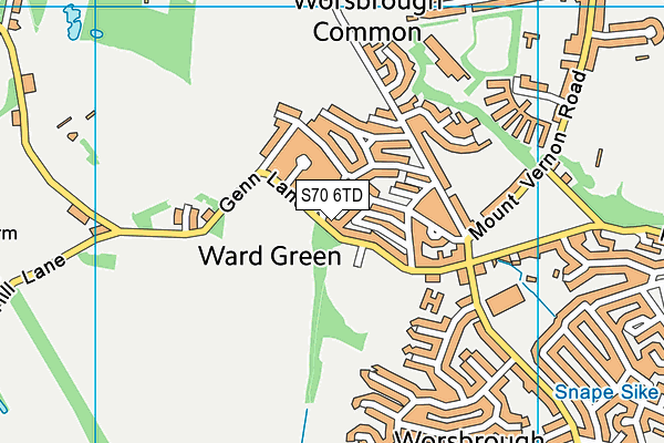 S70 6TD map - OS VectorMap District (Ordnance Survey) S70 6TD map - OS VectorMap District (Ordnance Survey)