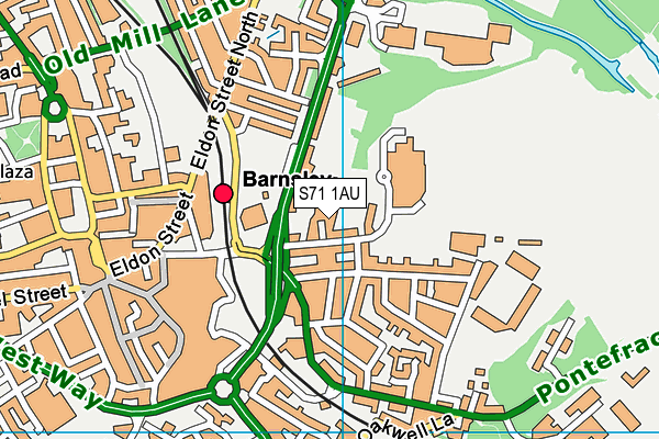 S71 1AU map - OS VectorMap District (Ordnance Survey) S71 1AU map - OS VectorMap District (Ordnance Survey)