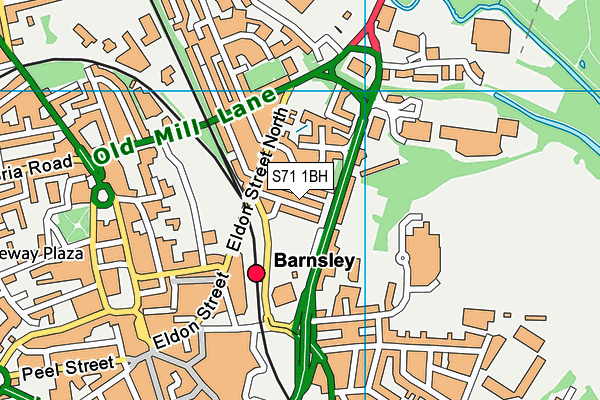 S71 1BH map - OS VectorMap District (Ordnance Survey) S71 1BH map - OS VectorMap District (Ordnance Survey)