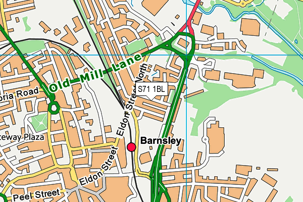 S71 1BL map - OS VectorMap District (Ordnance Survey) S71 1BL map - OS VectorMap District (Ordnance Survey)