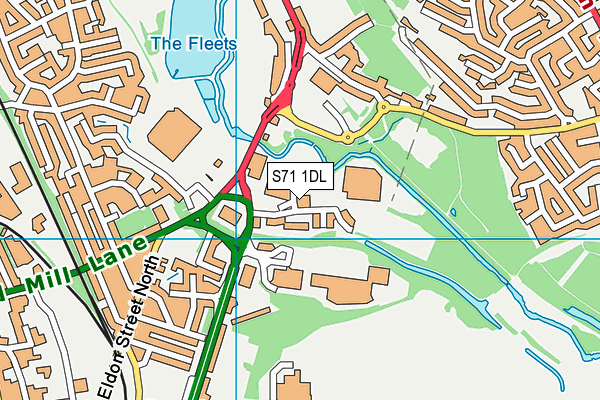 S71 1DL map - OS VectorMap District (Ordnance Survey) S71 1DL map - OS VectorMap District (Ordnance Survey)