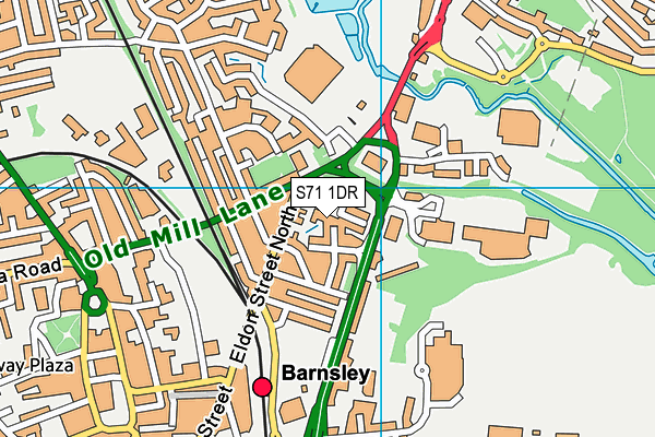 S71 1DR map - OS VectorMap District (Ordnance Survey) S71 1DR map - OS VectorMap District (Ordnance Survey)