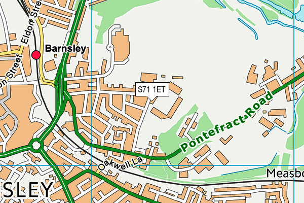S71 1ET map - OS VectorMap District (Ordnance Survey) S71 1ET map - OS VectorMap District (Ordnance Survey)
