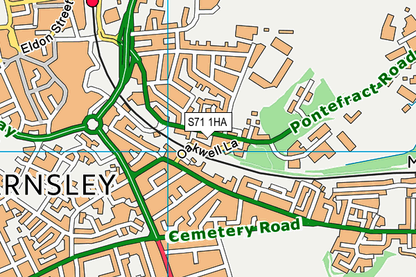 S71 1HA map - OS VectorMap District (Ordnance Survey) S71 1HA map - OS VectorMap District (Ordnance Survey)