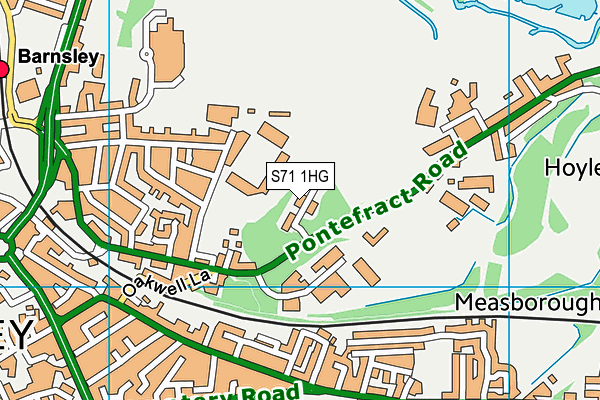 S71 1HG map - OS VectorMap District (Ordnance Survey) S71 1HG map - OS VectorMap District (Ordnance Survey)