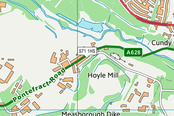 S71 1HS map - OS VectorMap District (Ordnance Survey) S71 1HS map - OS VectorMap District (Ordnance Survey)