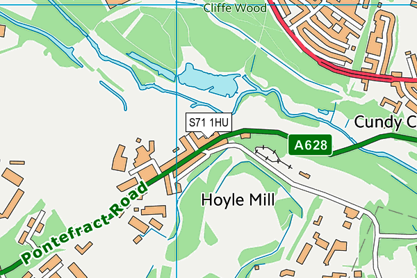 S71 1HU map - OS VectorMap District (Ordnance Survey) S71 1HU map - OS VectorMap District (Ordnance Survey)