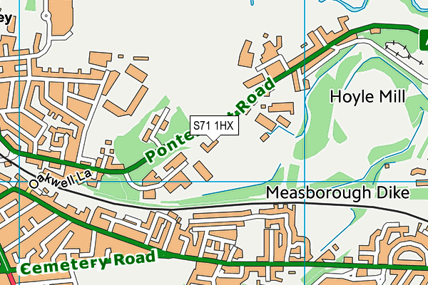 S71 1HX map - OS VectorMap District (Ordnance Survey) S71 1HX map - OS VectorMap District (Ordnance Survey)