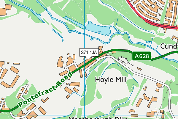 S71 1JA map - OS VectorMap District (Ordnance Survey) S71 1JA map - OS VectorMap District (Ordnance Survey)