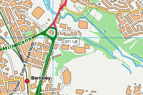 S71 1JE map - OS VectorMap District (Ordnance Survey) S71 1JE map - OS VectorMap District (Ordnance Survey)