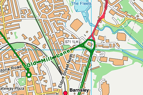 S71 1LH map - OS VectorMap District (Ordnance Survey) S71 1LH map - OS VectorMap District (Ordnance Survey)