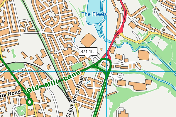 S71 1LJ map - OS VectorMap District (Ordnance Survey) S71 1LJ map - OS VectorMap District (Ordnance Survey)
