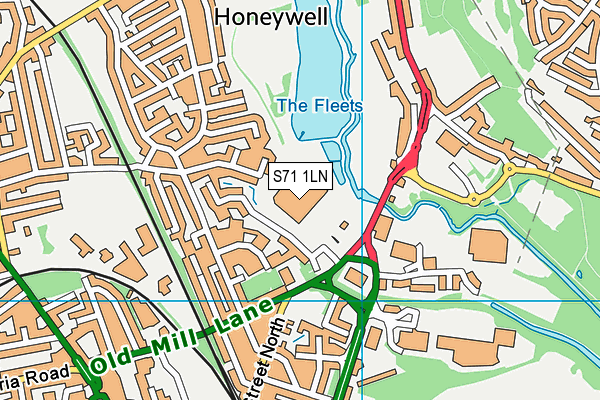 S71 1LN map - OS VectorMap District (Ordnance Survey) S71 1LN map - OS VectorMap District (Ordnance Survey)