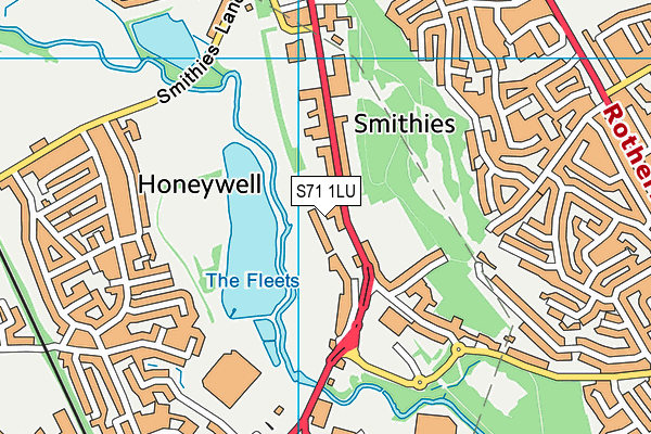 S71 1LU map - OS VectorMap District (Ordnance Survey) S71 1LU map - OS VectorMap District (Ordnance Survey)