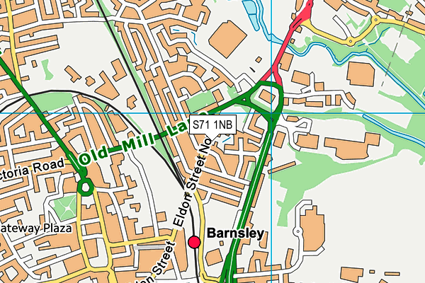 S71 1NB map - OS VectorMap District (Ordnance Survey) S71 1NB map - OS VectorMap District (Ordnance Survey)