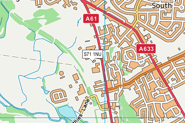 S71 1NU map - OS VectorMap District (Ordnance Survey) S71 1NU map - OS VectorMap District (Ordnance Survey)