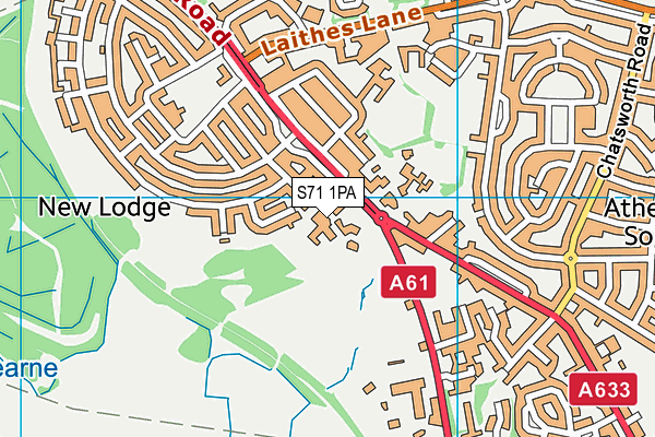 S71 1PA map - OS VectorMap District (Ordnance Survey) S71 1PA map - OS VectorMap District (Ordnance Survey)