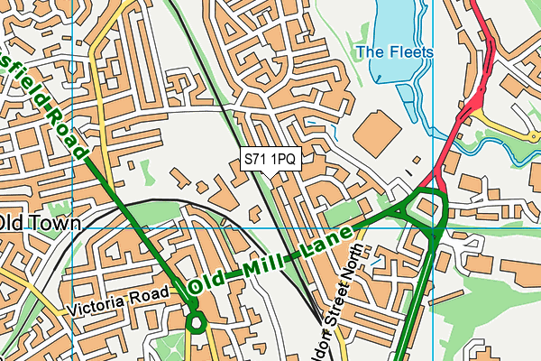 S71 1PQ map - OS VectorMap District (Ordnance Survey) S71 1PQ map - OS VectorMap District (Ordnance Survey)