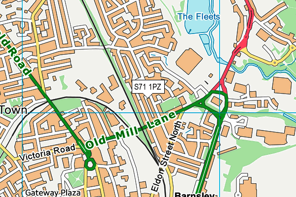 S71 1PZ map - OS VectorMap District (Ordnance Survey) S71 1PZ map - OS VectorMap District (Ordnance Survey)