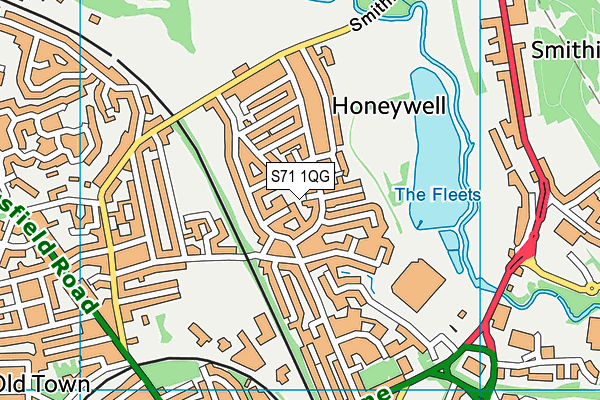S71 1QG map - OS VectorMap District (Ordnance Survey) S71 1QG map - OS VectorMap District (Ordnance Survey)