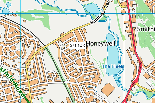 S71 1QR map - OS VectorMap District (Ordnance Survey) S71 1QR map - OS VectorMap District (Ordnance Survey)
