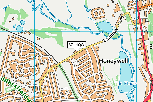 S71 1QW map - OS VectorMap District (Ordnance Survey) S71 1QW map - OS VectorMap District (Ordnance Survey)