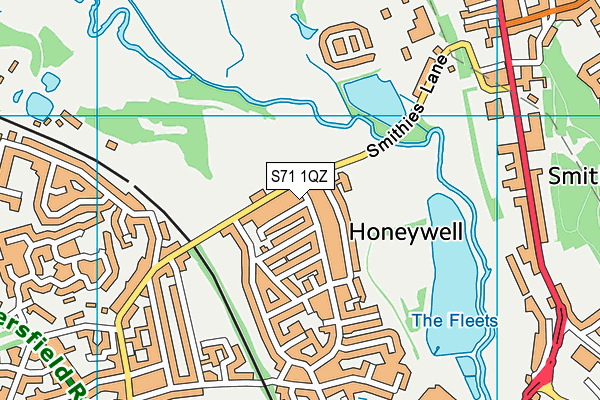 S71 1QZ map - OS VectorMap District (Ordnance Survey) S71 1QZ map - OS VectorMap District (Ordnance Survey)