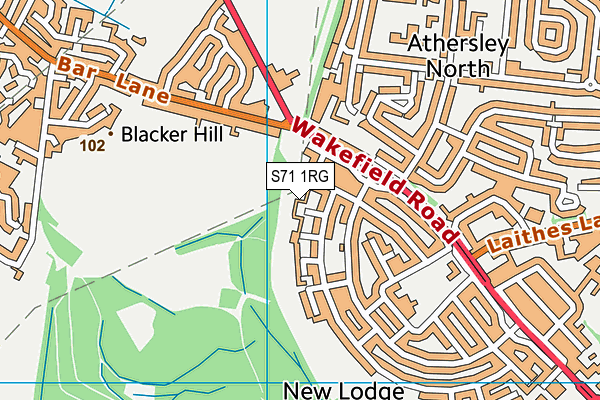 S71 1RG map - OS VectorMap District (Ordnance Survey) S71 1RG map - OS VectorMap District (Ordnance Survey)