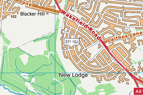 S71 1SJ map - OS VectorMap District (Ordnance Survey) S71 1SJ map - OS VectorMap District (Ordnance Survey)