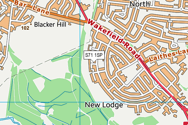 S71 1SP map - OS VectorMap District (Ordnance Survey) S71 1SP map - OS VectorMap District (Ordnance Survey)