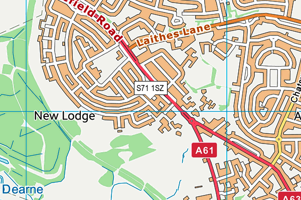 S71 1SZ map - OS VectorMap District (Ordnance Survey) S71 1SZ map - OS VectorMap District (Ordnance Survey)