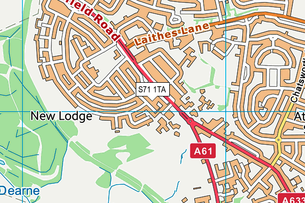 S71 1TA map - OS VectorMap District (Ordnance Survey) S71 1TA map - OS VectorMap District (Ordnance Survey)