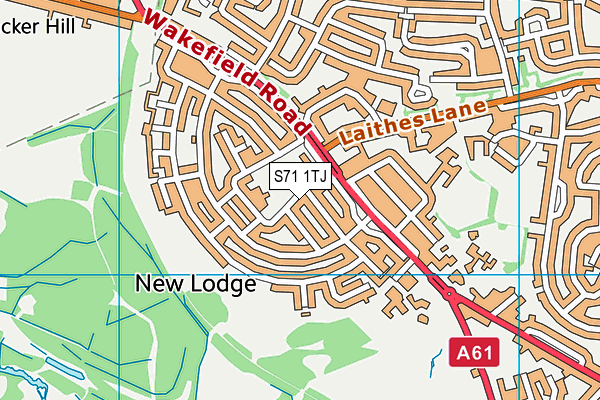 S71 1TJ map - OS VectorMap District (Ordnance Survey) S71 1TJ map - OS VectorMap District (Ordnance Survey)