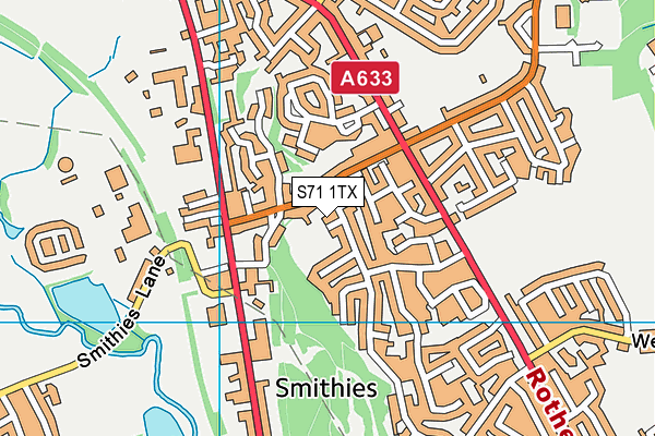S71 1TX map - OS VectorMap District (Ordnance Survey) S71 1TX map - OS VectorMap District (Ordnance Survey)
